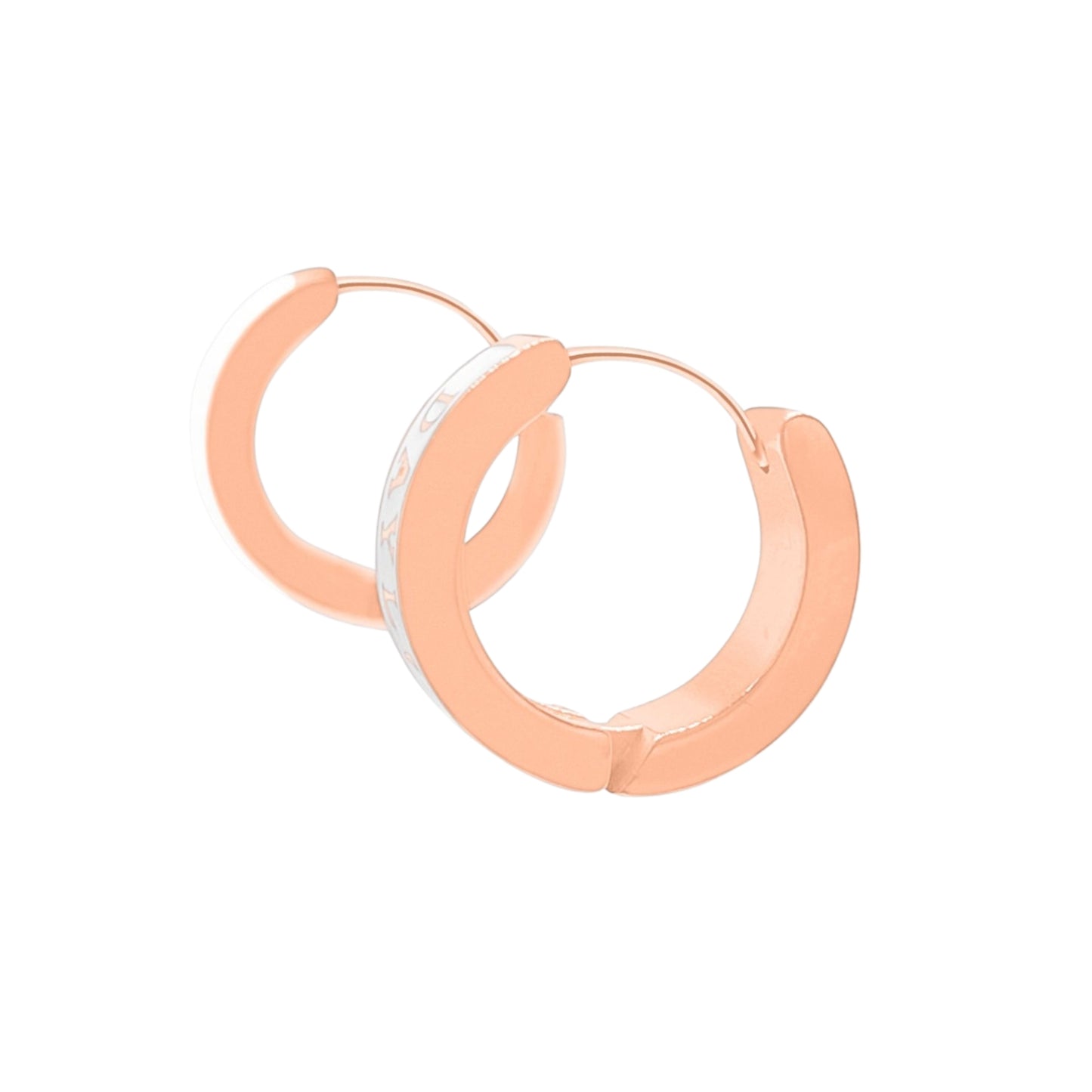 Classic Oorbellen - Roségoud/Wit