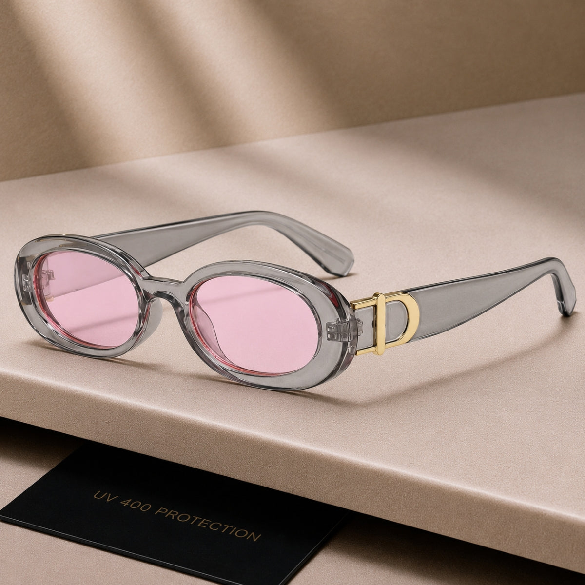 DD Sonnenbrille Oval - Grau Pink
