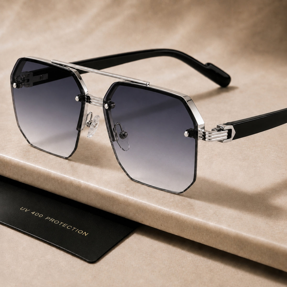 Avero Sonnenbrille - Schwarz Silber Grau