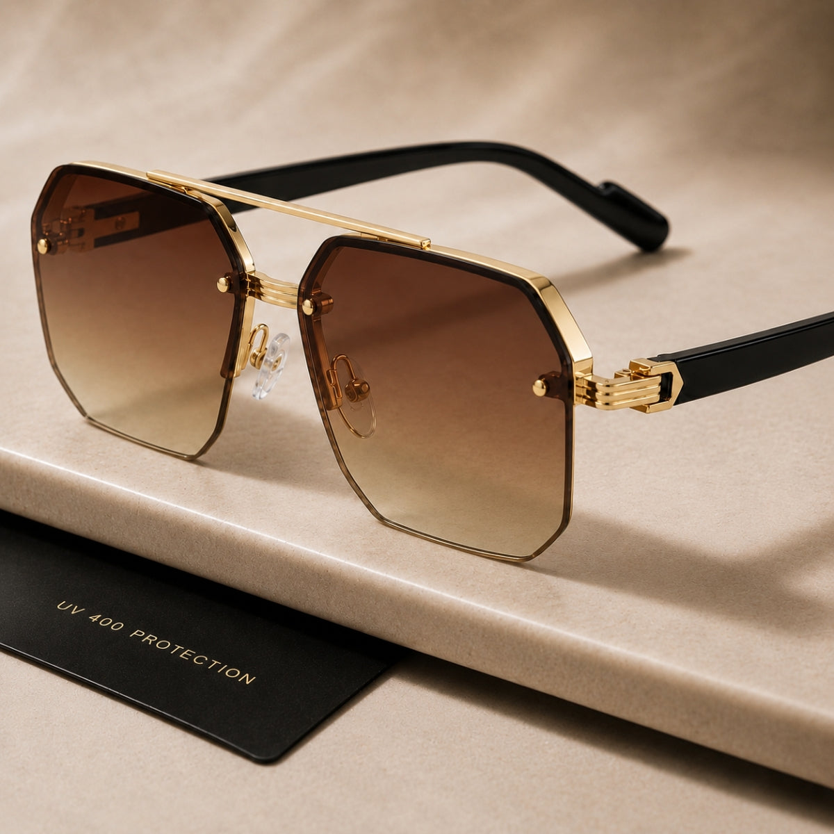 Avero Sonnenbrille - Schwarz Gold Braun