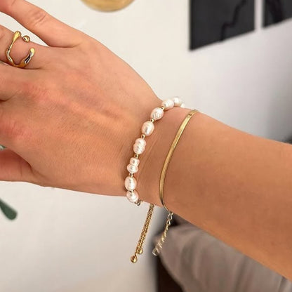 Zoey Perlenarmband - Gold