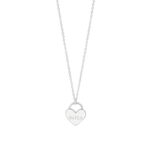 Hart Ketting - Zilver/Wit