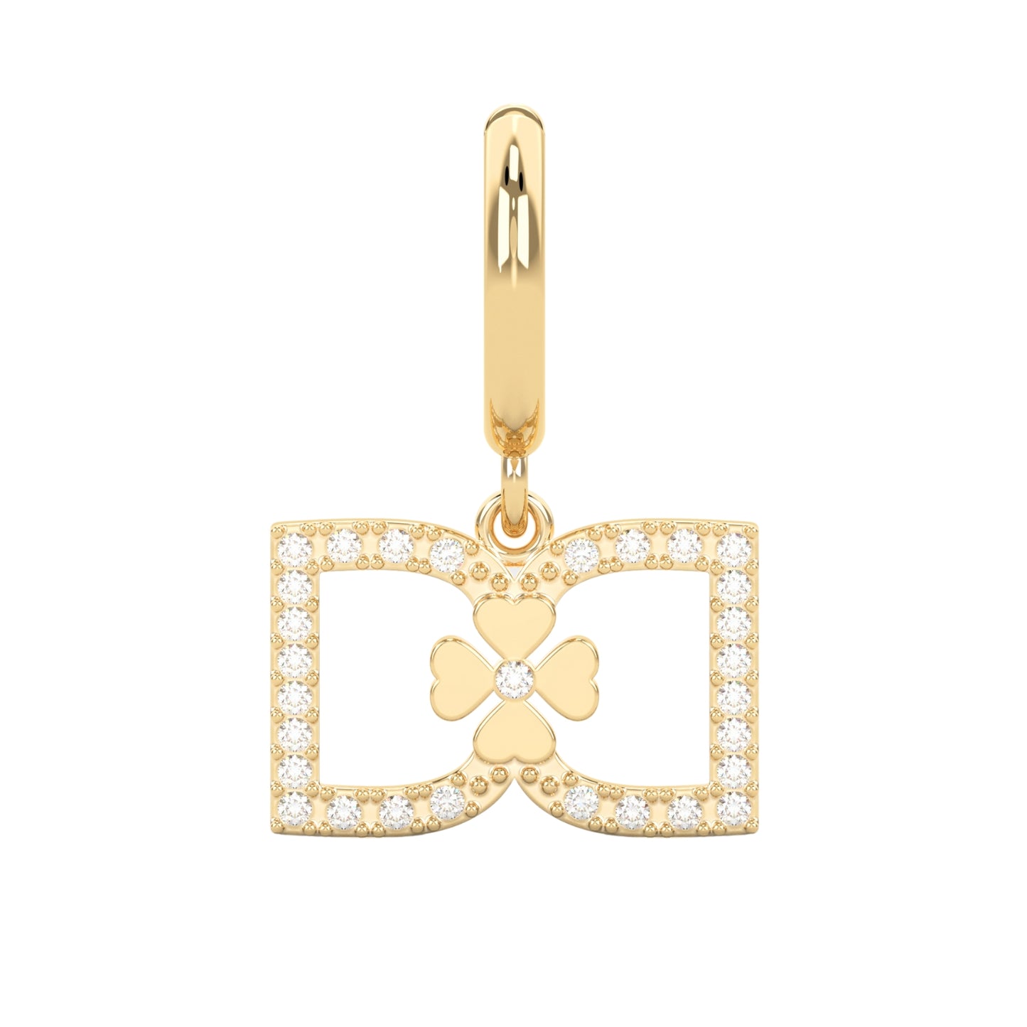 DD Hoops met Diamant - Goud