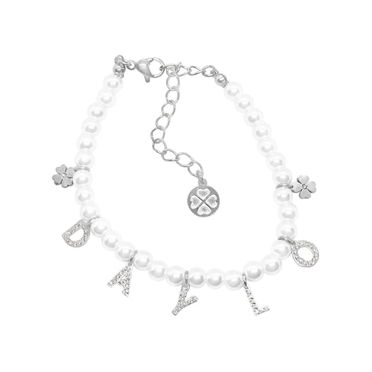 Perlenarmband - Silber