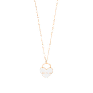 Hart Ketting - Roségoud/Paars