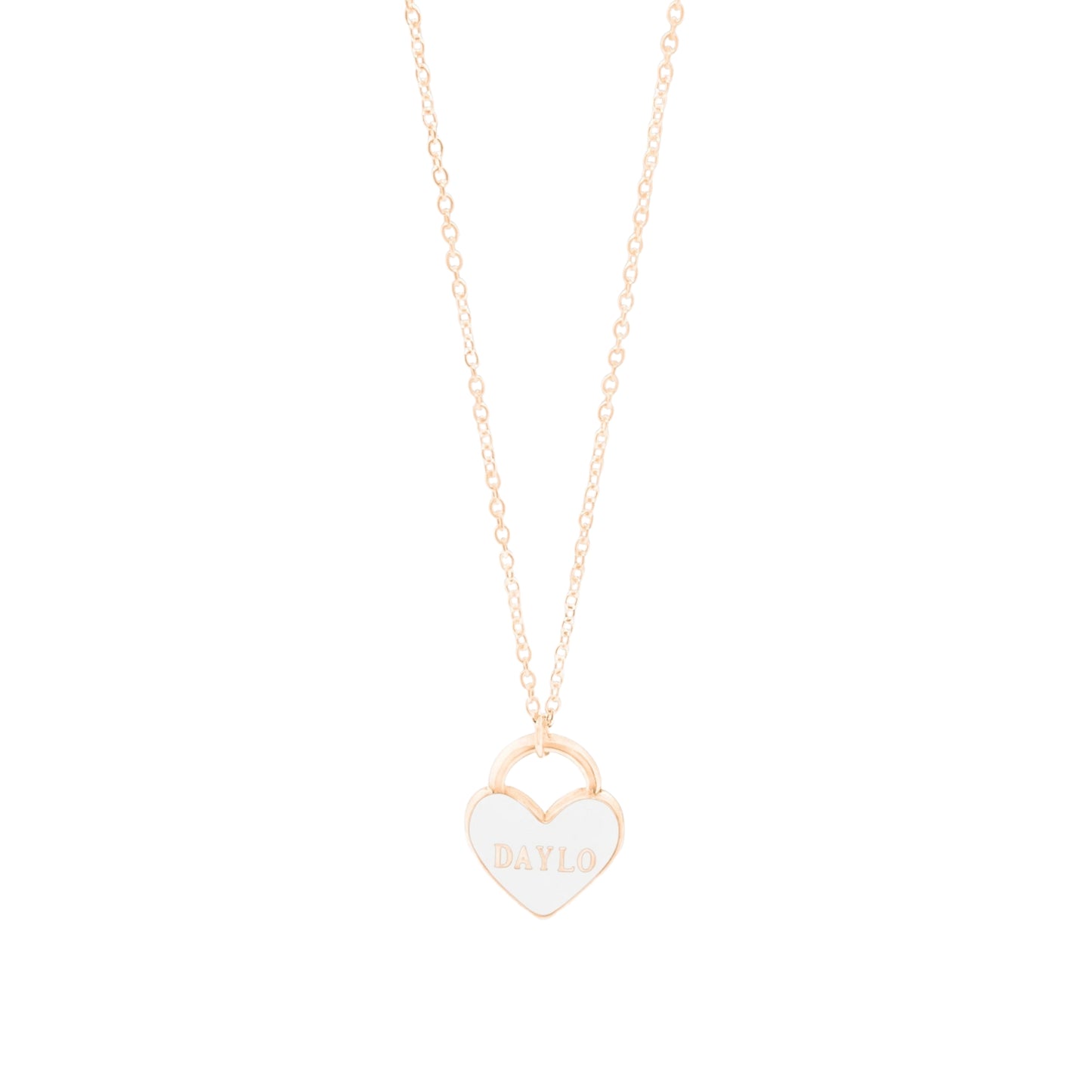 Hart Ketting - Roségoud/Paars