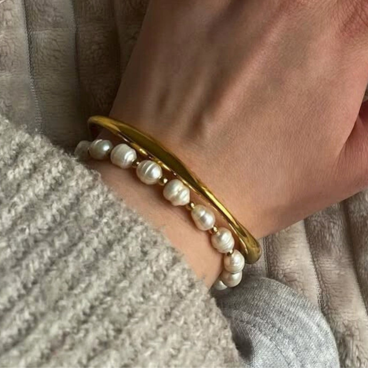 Zoey Perlenarmband - Gold