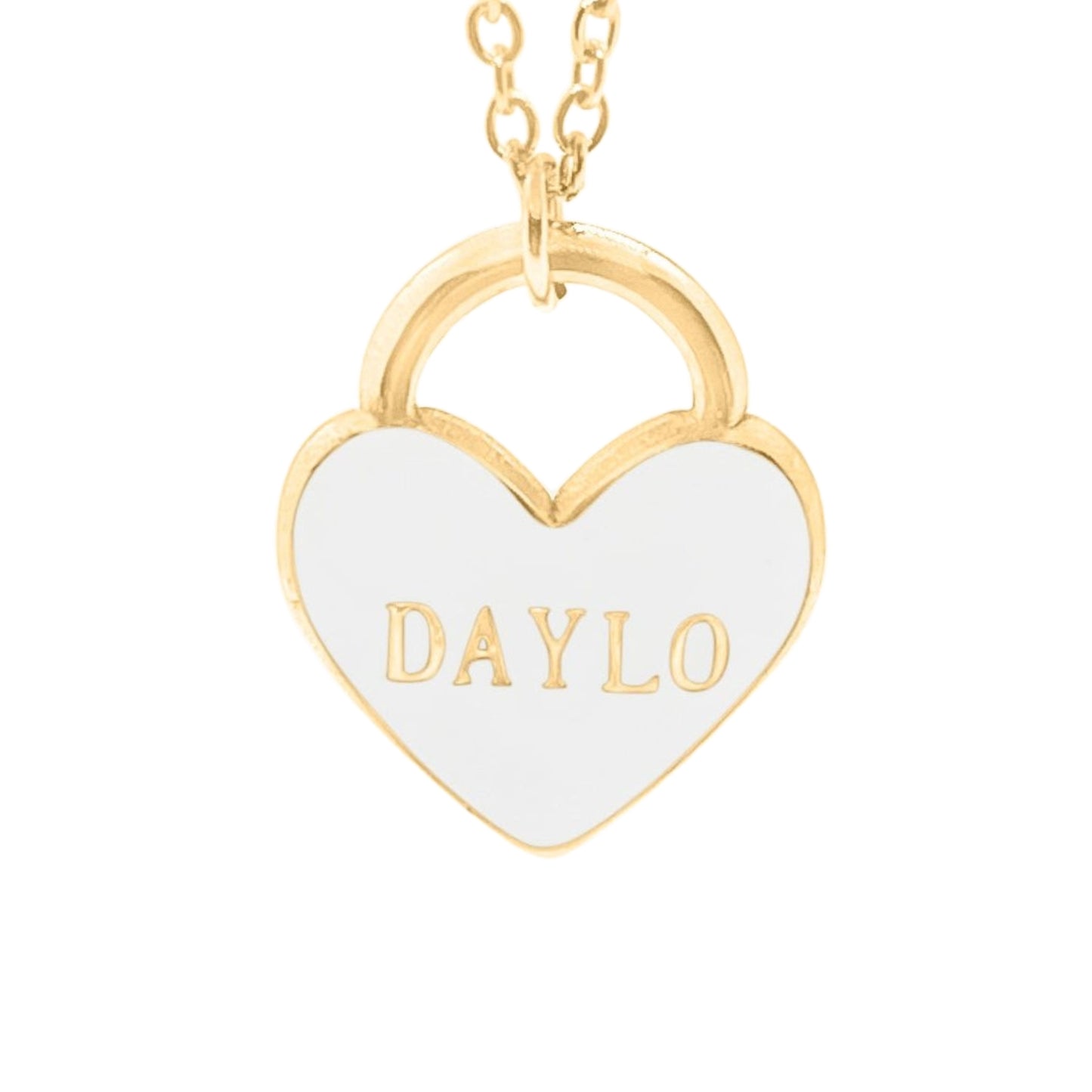 Hart Ketting - Goud/Wit