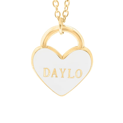 Hart Ketting - Goud/Wit