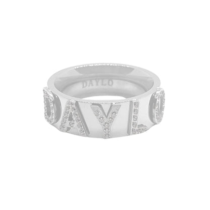 Signatuurring met Diamant - Zilver