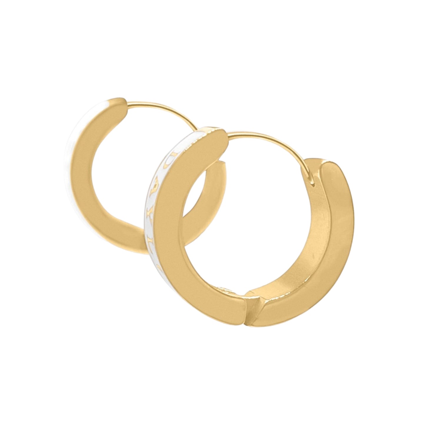 Classic Oorbellen - Goud/Wit