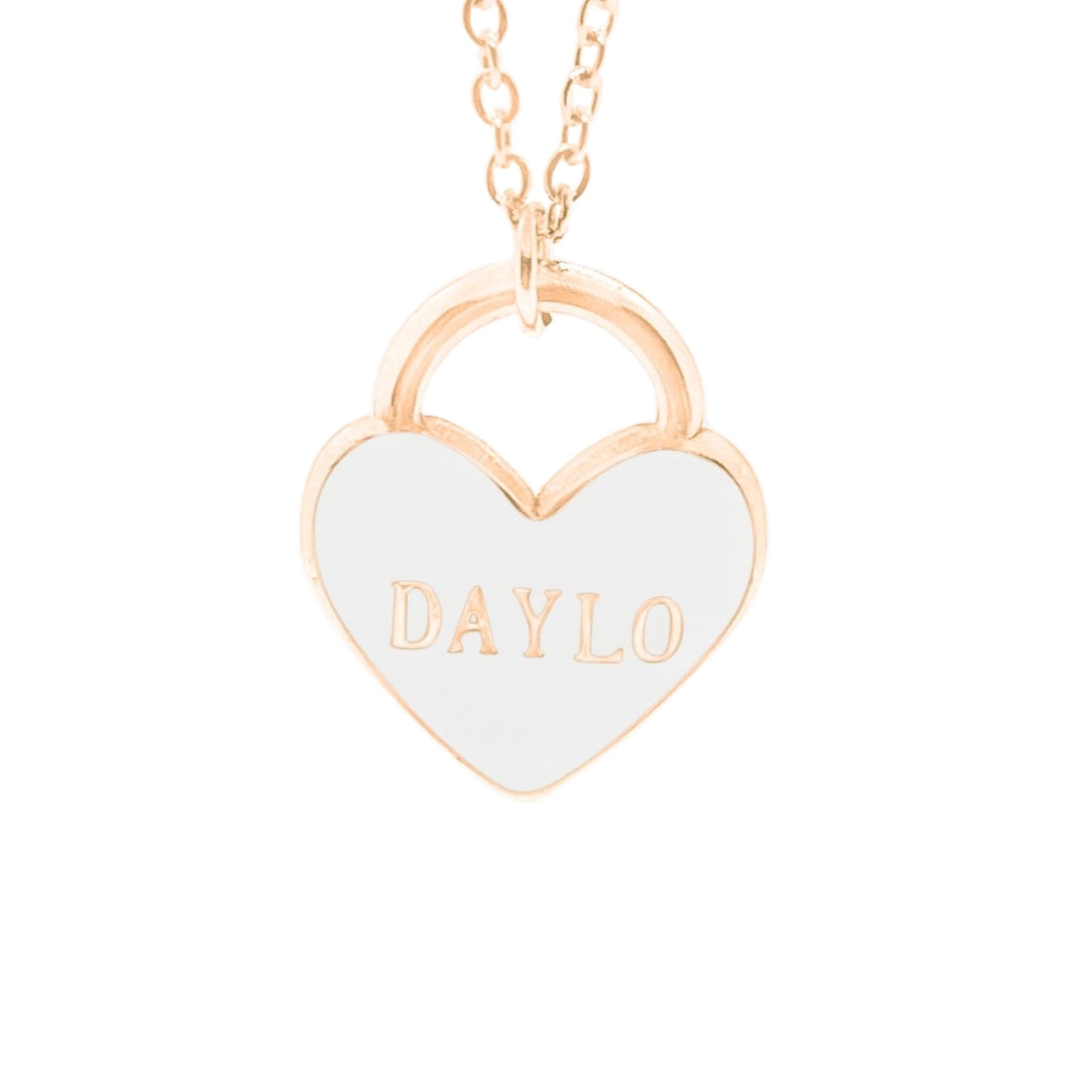 Hart Ketting - Roségoud/Paars