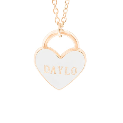 Hart Ketting - Roségoud/Paars