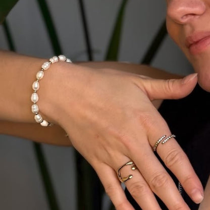 Zoey Perlenarmband - Gold