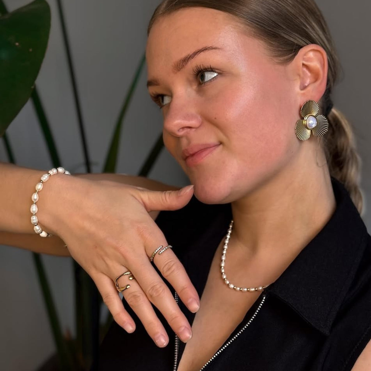 Zoey Perlenarmband - Gold