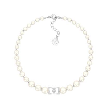DD Perlen Choker Diamanten - Silber