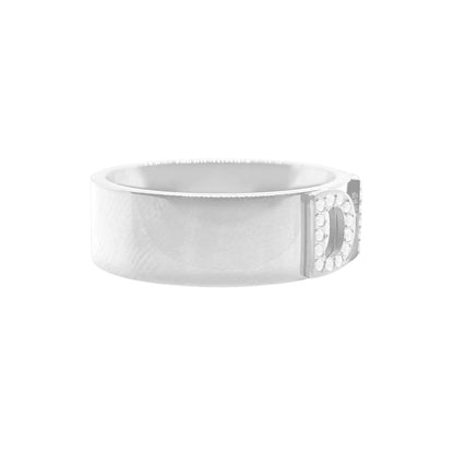 Signatuurring met Diamant - Zilver