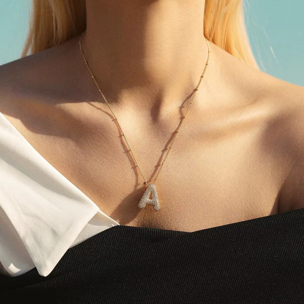 Stevige Letterketting - Goud