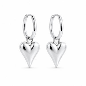 Alva Herz Ohrringe Petit - Silber
