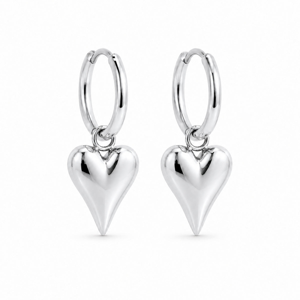 Alva Herz Ohrringe Petit - Silber