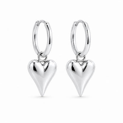 Alva Herz Ohrringe Petit - Silber
