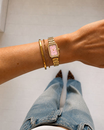 Aven Uhr - Gold / Pink