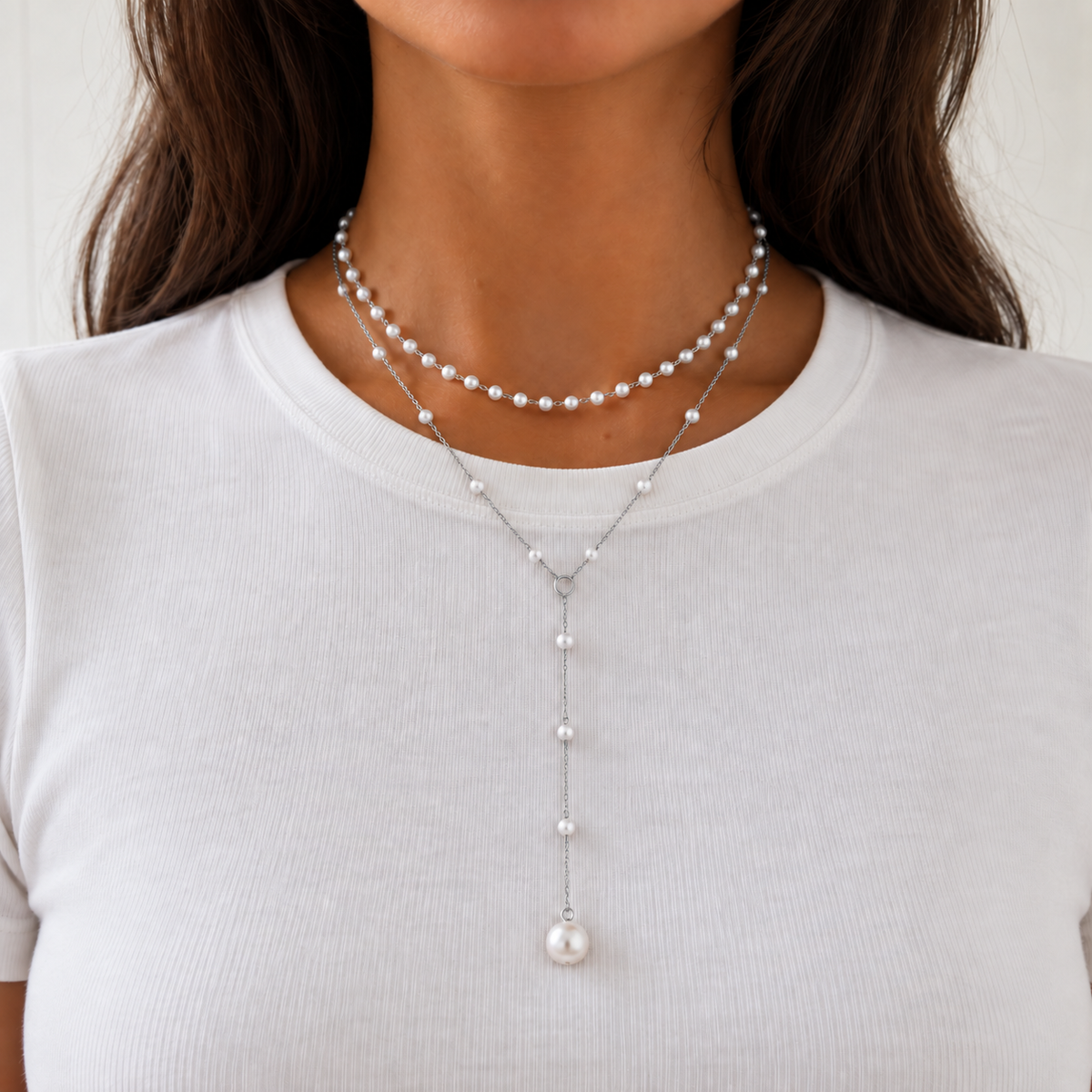 Seraphina Perlenkette – Silber