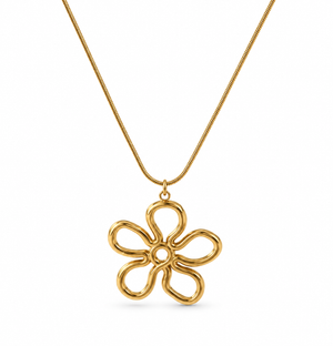 Avela Blumen-Halskette – Gold