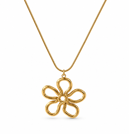 Avela Blumen-Halskette – Gold