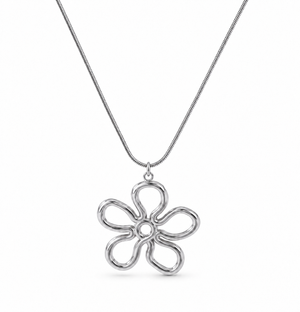 Avela Blumen-Halskette – Silber