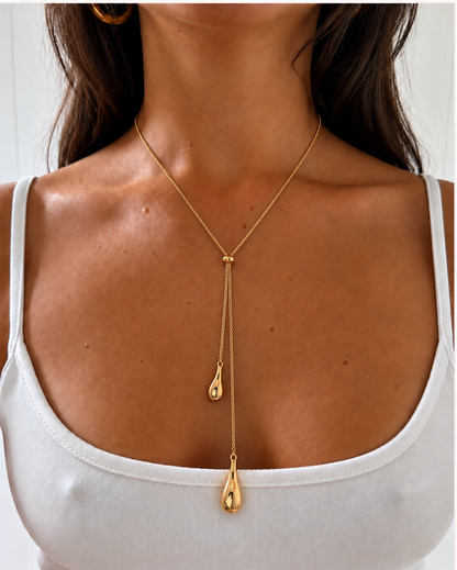 Livia Tropfen-Halskette – Gold