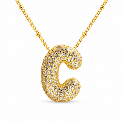 Massive Buchstaben Halskette - Gold