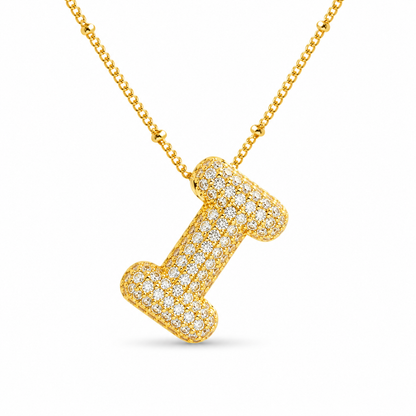 Massive Buchstaben Halskette - Gold