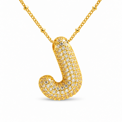 Massive Buchstaben Halskette - Gold