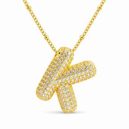 Massive Buchstaben Halskette - Gold