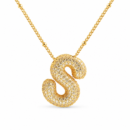 Massive Buchstaben Halskette - Gold