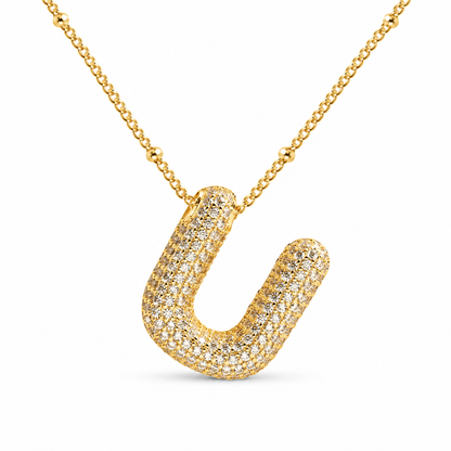 Massive Buchstaben Halskette - Gold