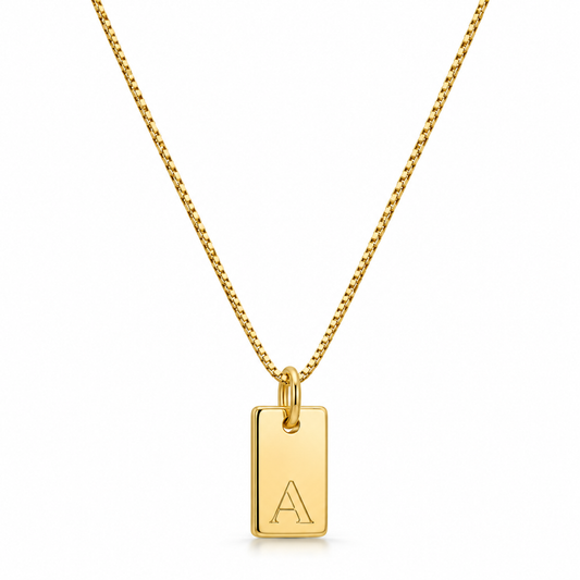 Flache Halskette - Gold