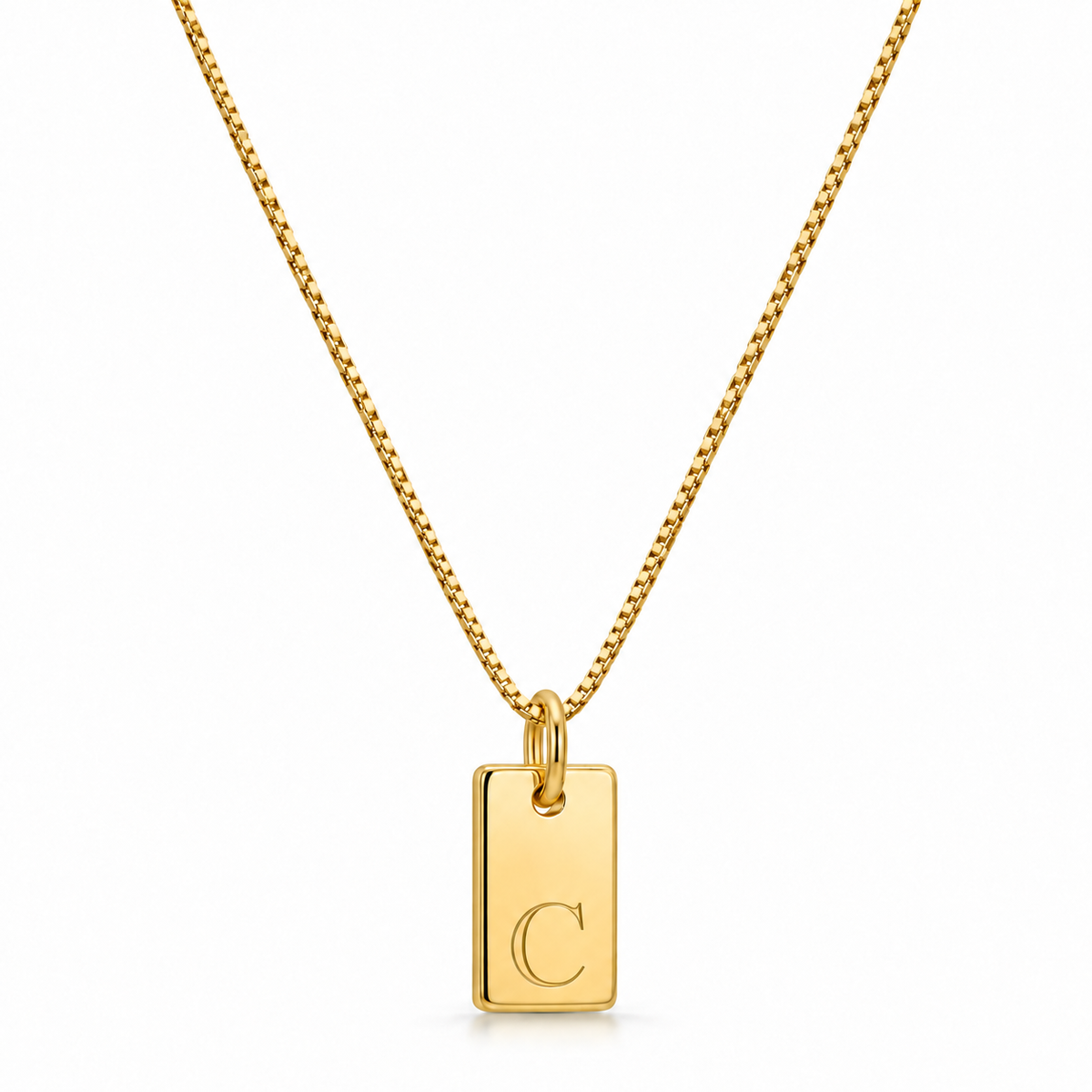Flache Halskette - Gold