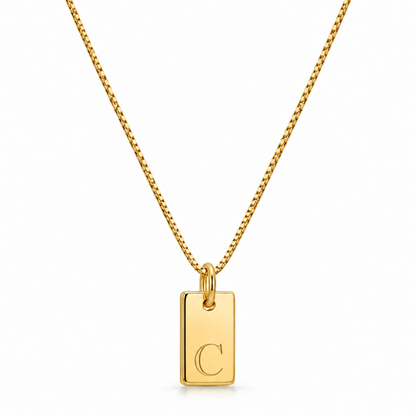 Flache Halskette - Gold