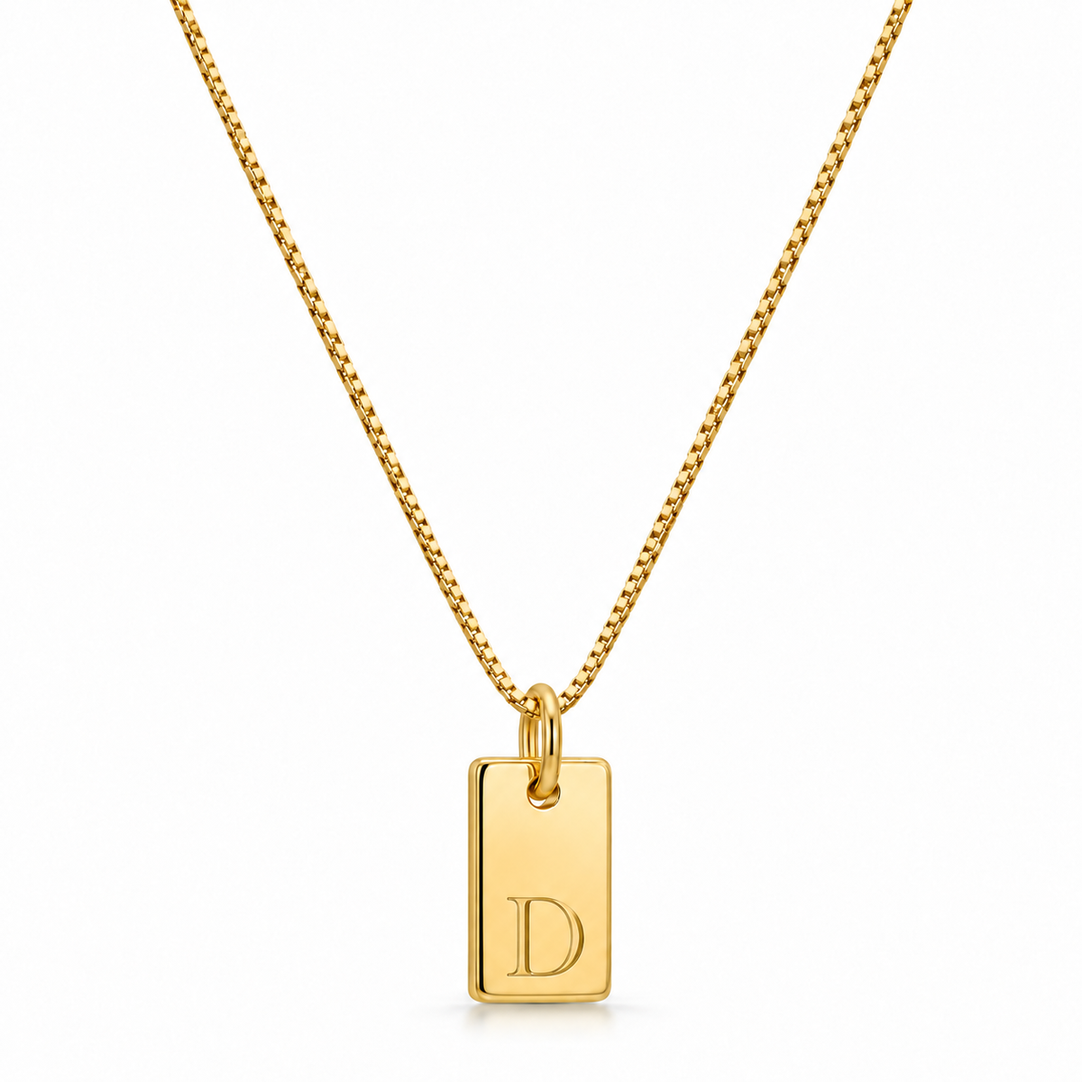 Flache Halskette - Gold