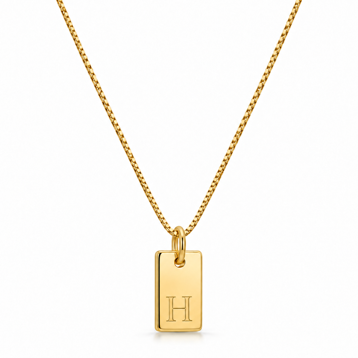 Flache Halskette - Gold