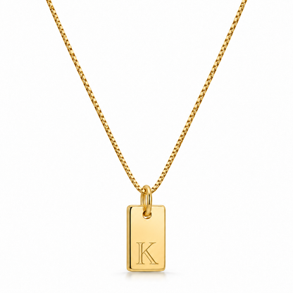 Flache Halskette - Gold
