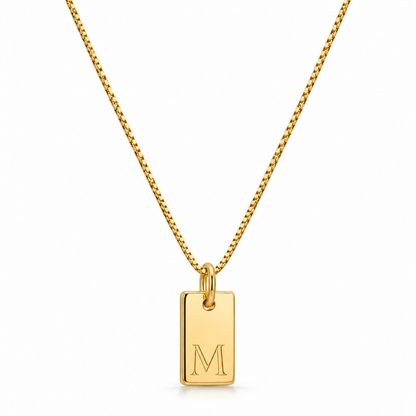 Flache Halskette - Gold