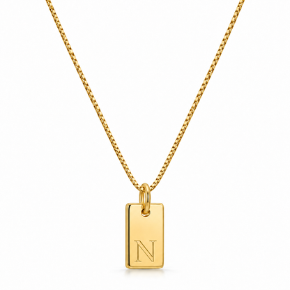 Flache Halskette - Gold