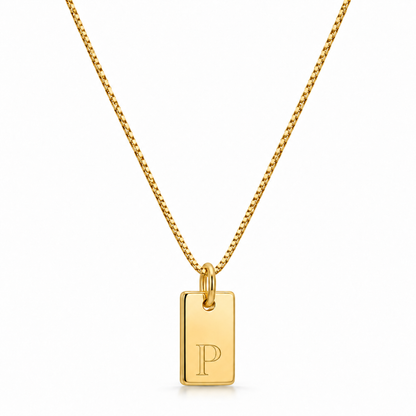 Flache Halskette - Gold