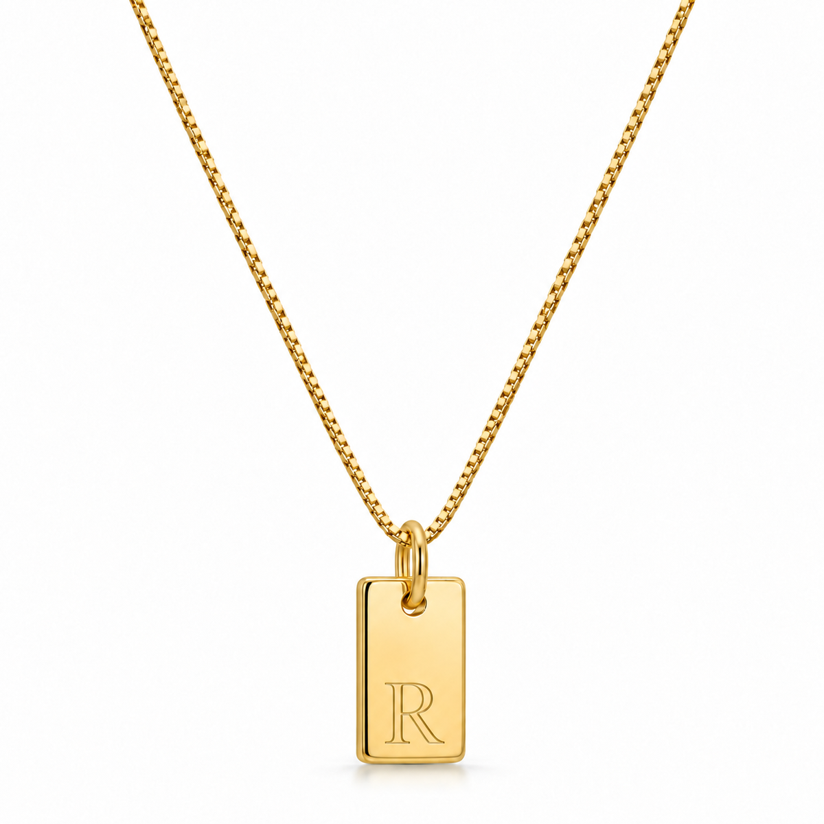 Flache Halskette - Gold
