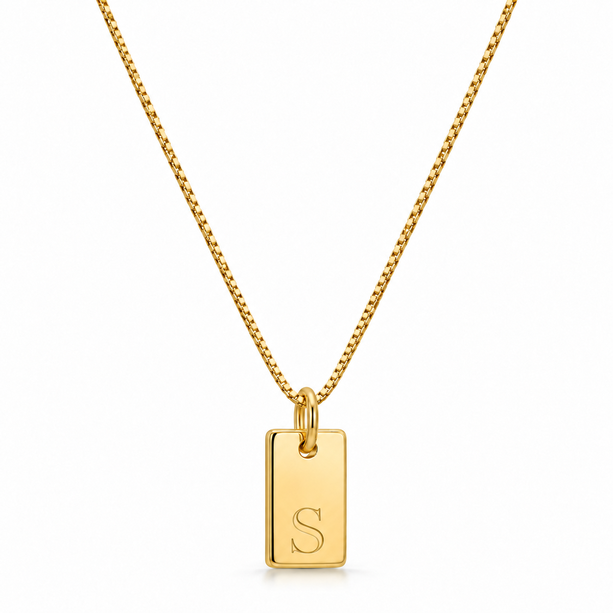 Flache Halskette - Gold