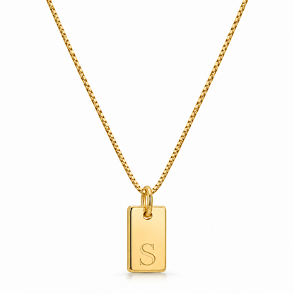 Flache Halskette - Gold