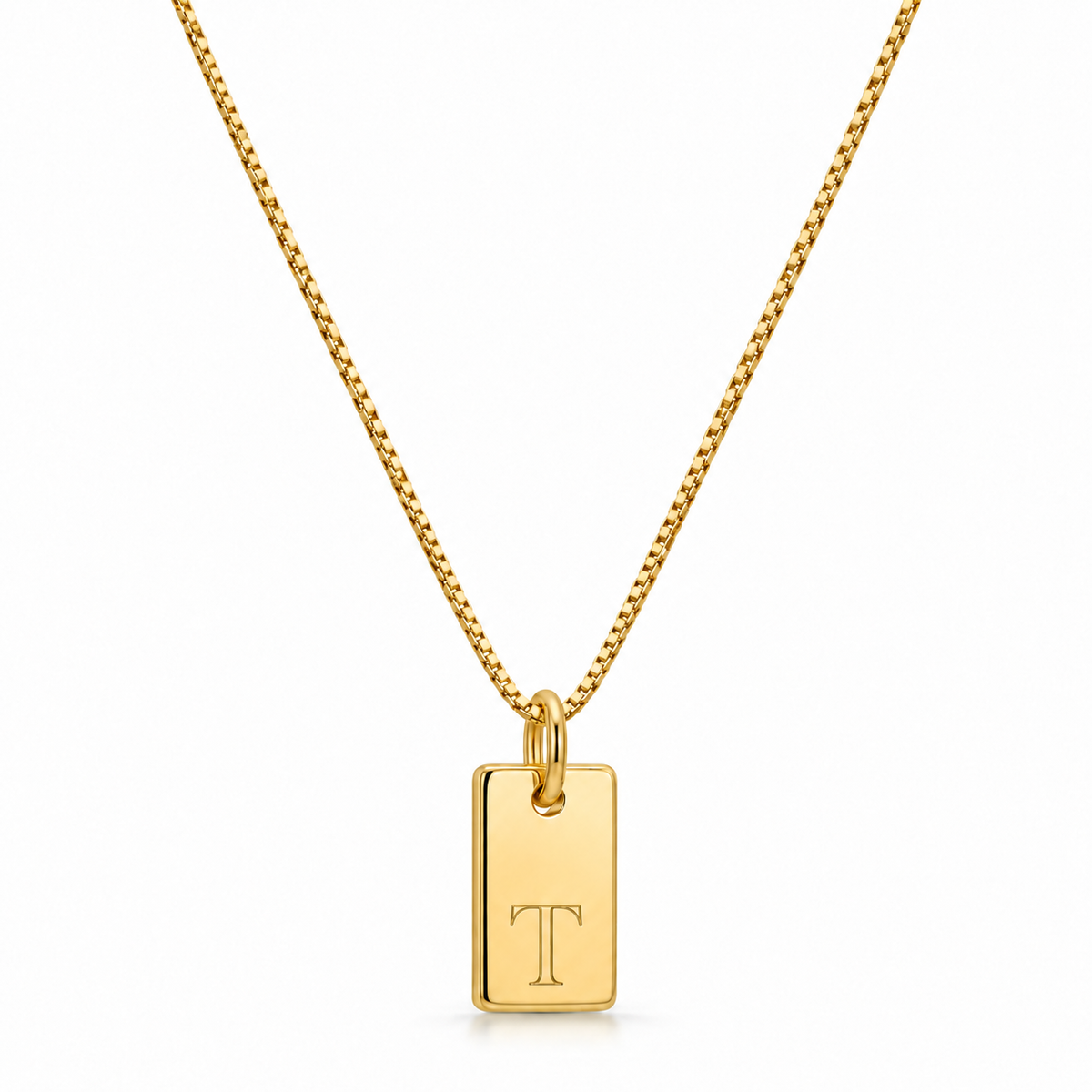 Flache Halskette - Gold